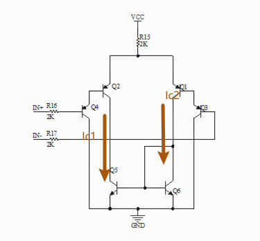 运放第一级电路示意