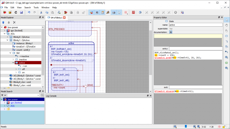图14 在QM中使用分层状态机