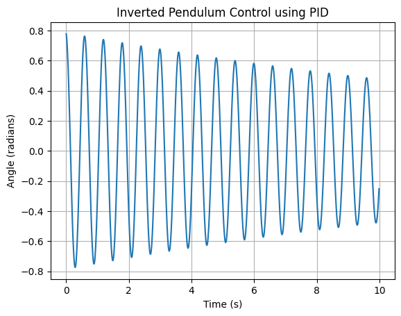 kp = 100.0, ki = 0.0, kd = 0.0