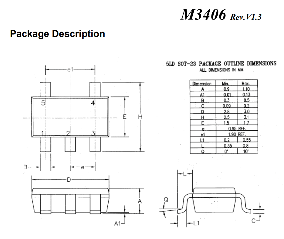 M3406芯片尺寸图